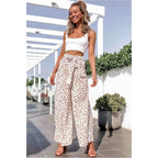 summer high waist wide trousers