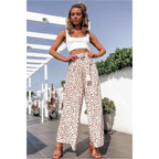 summer high waist wide trousers
