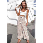 summer high waist wide trousers