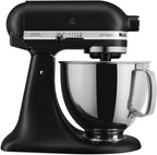 KitchenAid 5-Qt. Tilt-Head Stand Mixer KSM150PSBM Artisan Series, 5 Quart, Black Matte