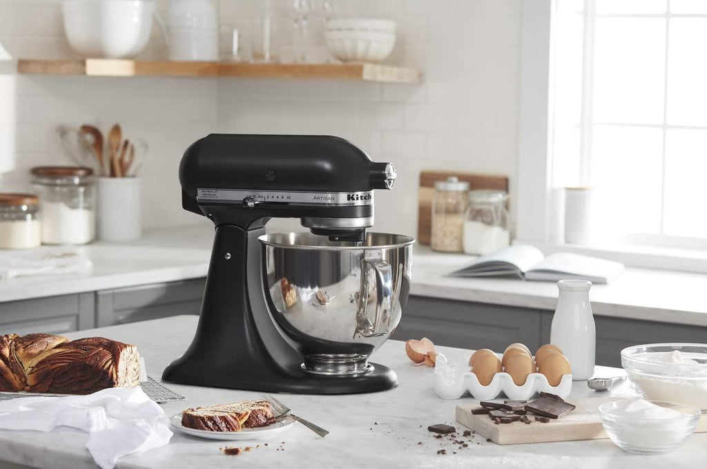 KitchenAid 5-Qt. Tilt-Head Stand Mixer KSM150PSBM Artisan Series, 5 Quart, Black Matte
