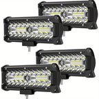 4 Pack Of 120W 12000lm LED Work Light Bar, Led Fog Light 7 Inch Off Road Light Waterproof Die-Casting Aluminum Alloy Shell For Jeep Boat UTV Truck ATV