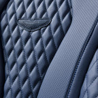 Coverado Leather Seat Covers Front, 2-Pack Universal Seat Covers for Cars, Waterproof Luxury Leatherette Car Seat Cushions, Auto Car Seats Protectors, Driver Seat Covers Fit for Most Vehicles Blue