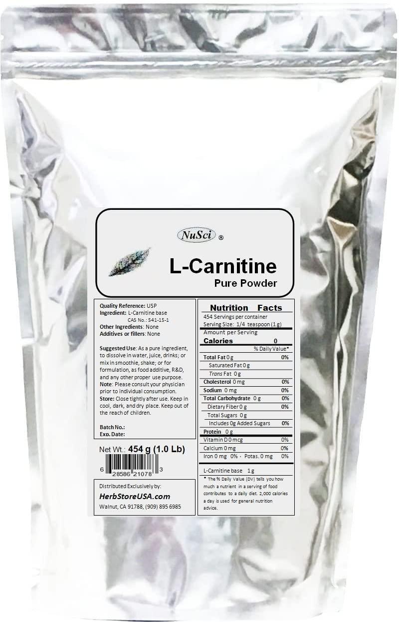 NuSci L-Carnitine Pure Powder Energy (2270g (5.0 Lb))