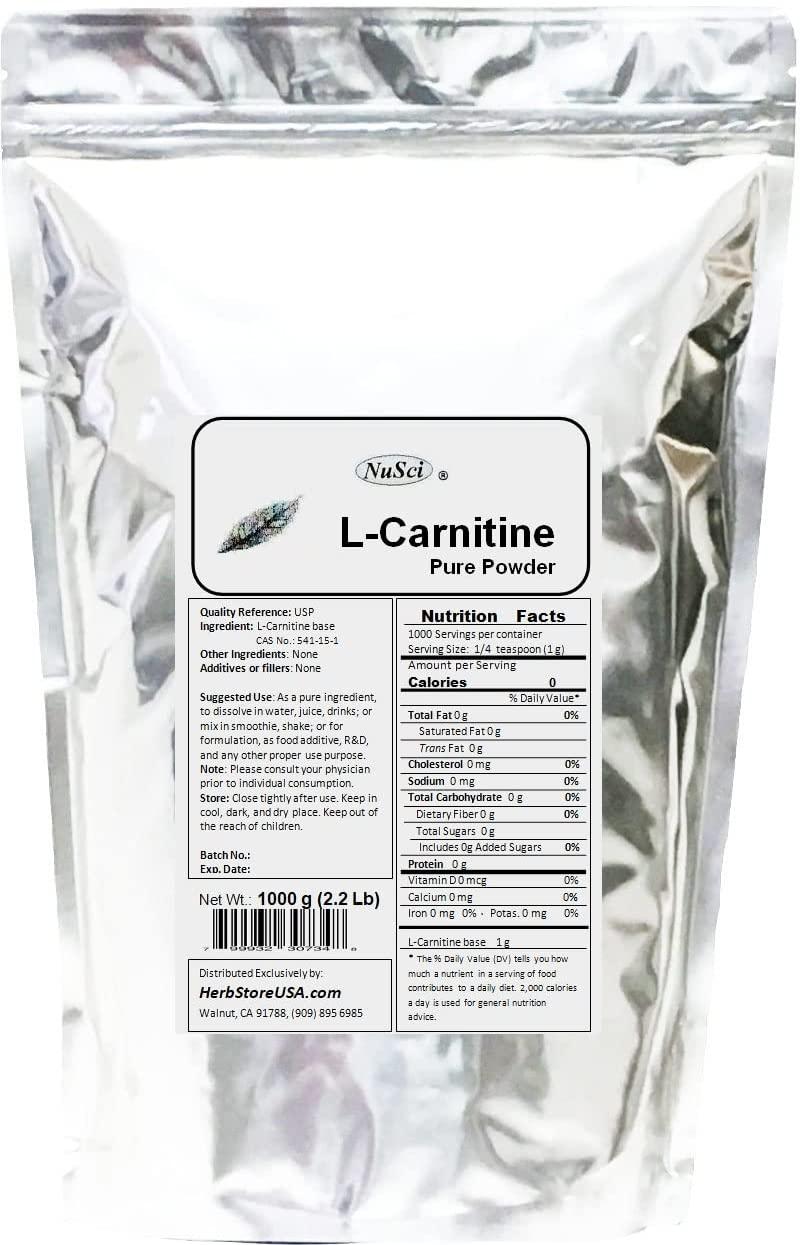 NuSci L-Carnitine Pure Powder Energy (2270g (5.0 Lb))
