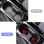 Car Coasters for Mandalorian Warriors Skull 2PCS 2.75" Car Cup Holder Coasters for Star Wars Red Mandalorian Logo Car Cup Holder Insert Coasters by FLYEEGO