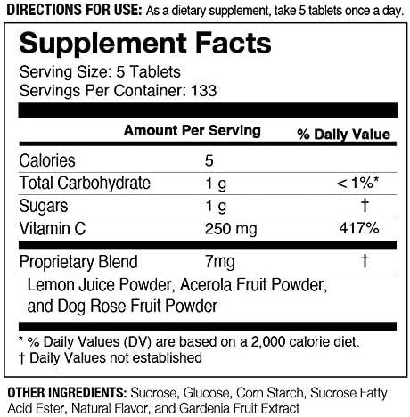 Umeken C-Balance High Potency Vitamin C - Chewable, Contains Antioxidants, Citric Acid, Gamma-linolenic Acid (200g), 4.5 Months Supply, Pack of 6