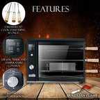 BG-03LX-BLACK Brazilian Gas Rotisserie Grill with 3 Skewers Black No Upper Tray
