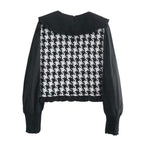 knitted crop sweater pullover tops