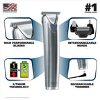 Wahl Clipper Slate  Steel Lithium Ion Plus Hair & Beard Trimmers - Kit