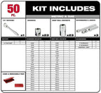 48-22-9004 1/4" Drive SAE/Metric Socket Mechanics Tool Set Tool box Tool kit Wrench set Mechanic tool set Tools for mechanics Home improvement Hand tools Tool boxes Tool sets Tools for men Tool box