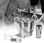Portable Electric MilMachine 5L Goat Milker Machine Sheep Milker for Sheep/Goat/Cow with Vacuum-Pulse Pump  Steel Easy to Clean(Cow)