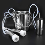 HEEPDD 5L Electric MilMachine Kit, Minitype Portable  Steel Double Head Milker Machine Household Electric Sheep Goat Cow MilMachine (for Cow US Plug)