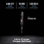 Capri Tools Digital Torque Screwdriver, Dual Direction, 0.88-17.7 in. lbs./10-200 cNm/1.02-20.41 kg-cm (CP26000-200)