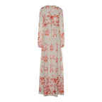vintage elegant floral ruffle dress