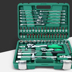 151 78 94 108 16 Pieces Socket Wrench Tool Sets Auto Repair Mixed Tool Combination PackaHand Tool Kits with Plastic Toolbox StoraCase