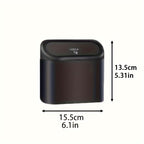 Leak-Proof Mini Car Trash Can with Lid &amp; 2 Packs of 70 GarbaBags - The Perfect Car Accessory!