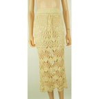 lace crochet midi skirt