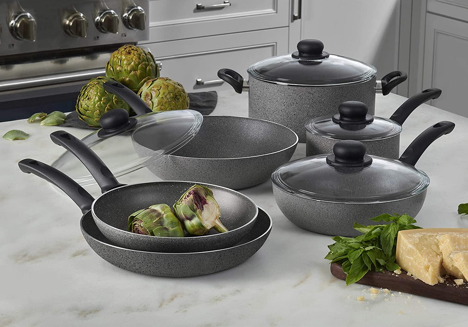 Ballarini Asti Aluminum 10-pc Nonstick Cookware Set, Made in Italy