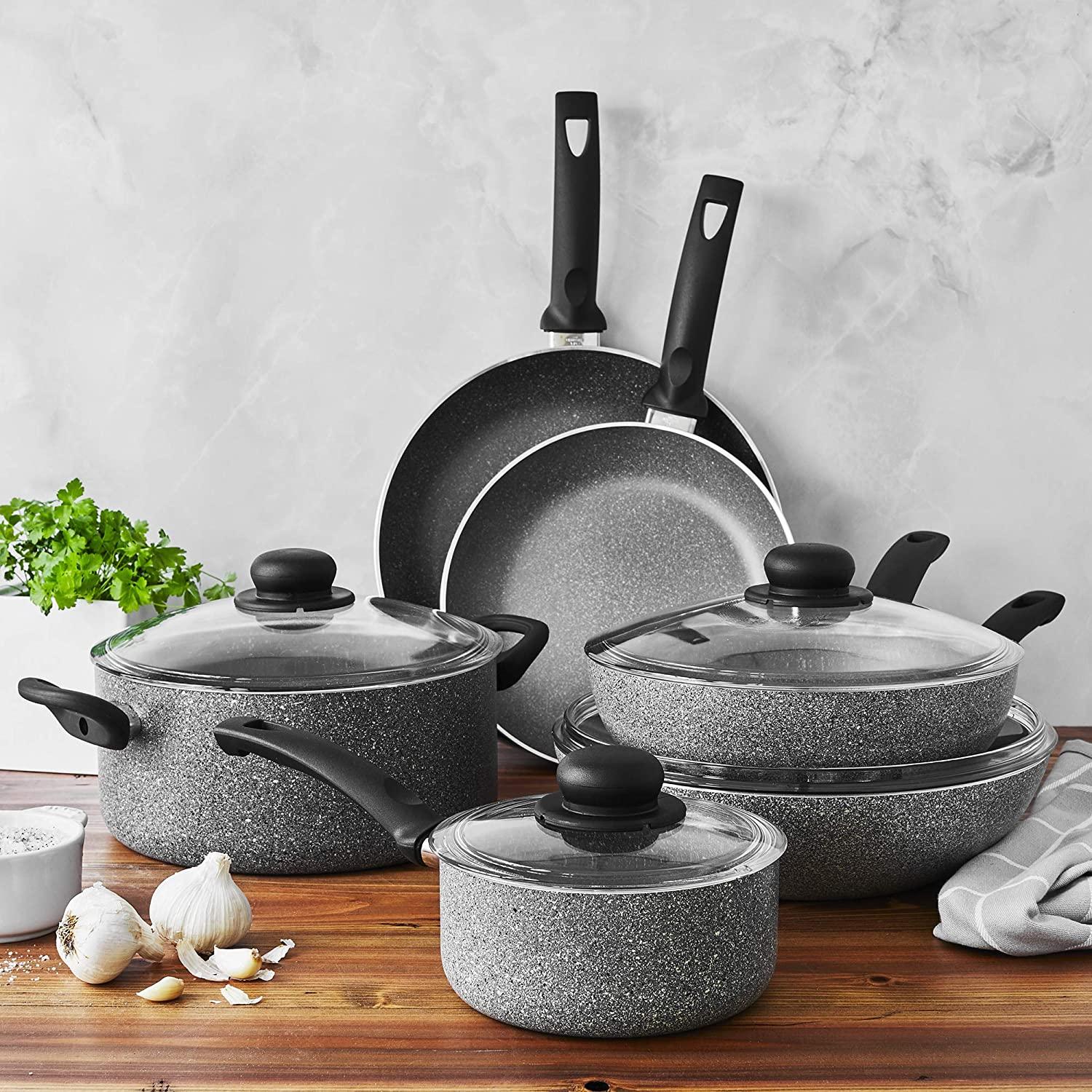 Ballarini Asti Aluminum 10-pc Nonstick Cookware Set, Made in Italy