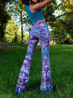 Tie-dyed casual colorful flared pants