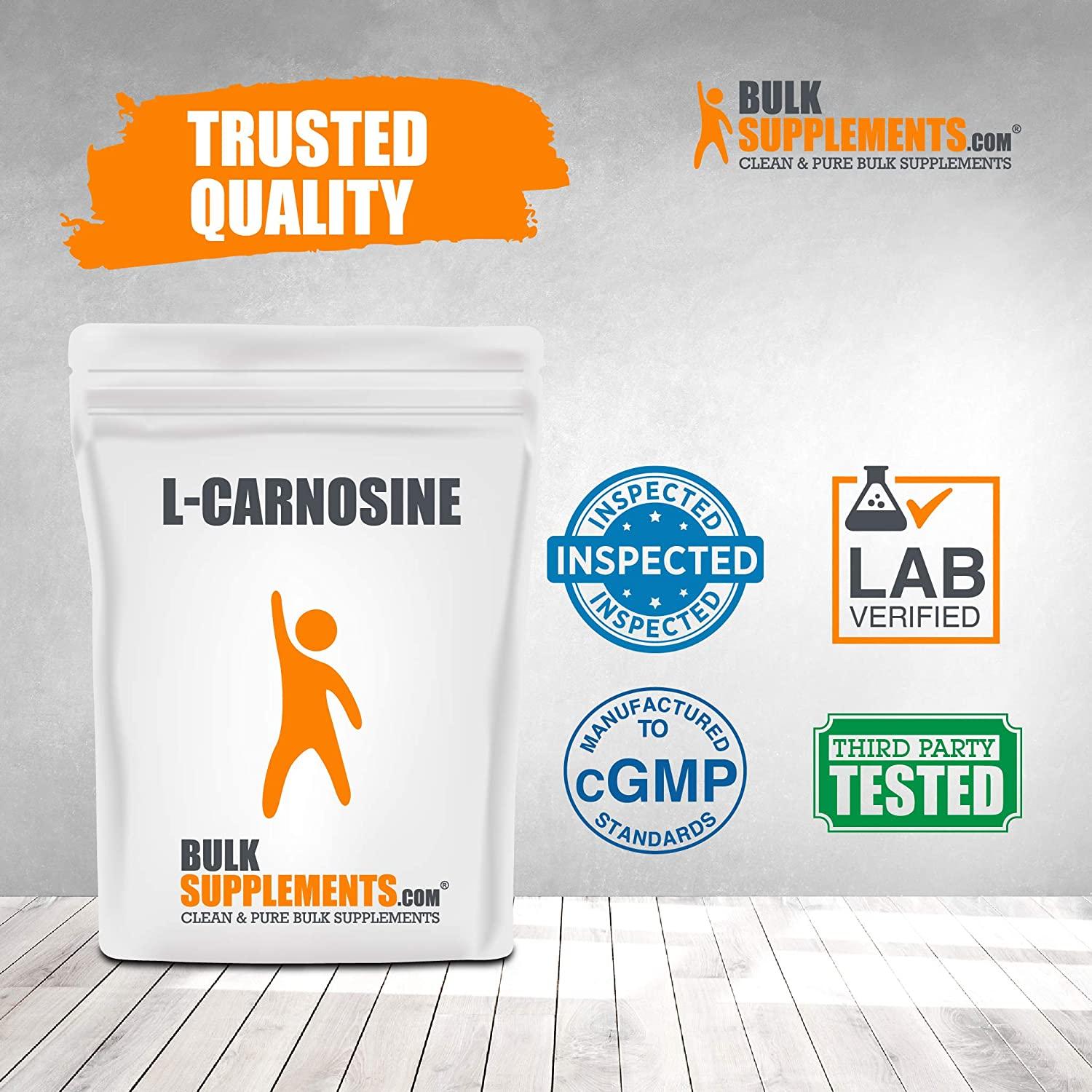 BulkSupplements.com L-Carnosine Powder Eye Supplement Vegetarian - Vegetarian Supplement (1 Kilogram - 2.2 lbs)