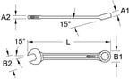 SK Hand Tool KS Tools plus Combination Spanner, Offset, 3/4", Clear