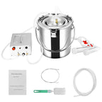 Goat MilMachine Goat Milker Electric MilMachine with 2 Teat Cups Pulsation Vacuum Pump  Steel Bucket 7L for Goat