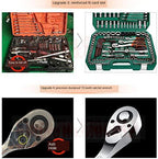 KANJJ-YU Screwdriver General Household Car AUTO Repair Tool Kit with Plastic Toolbox StoraCase Socket Ratchet Wrench Screwdriver Hand Tool Set (Color : 121pcs Economic Set)