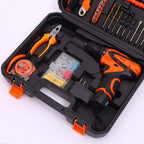 QSZX Screwdriver Tool Electric Screwdriver, Lithium Battery Drill Hardware Toolbox, Hand Tool Set, Lithium Battery Hand Drill (Color : Green)