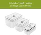 ZWILLING Fresh & Save 3-pc Assorted Sizes Food Storage Container, Meal Prep Container, BPA-Free