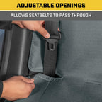 CatFlexfit Back Seat Cover for Cars Trucks SUV, Zipper Split Rear Bench Protector with Durable Canvas Material, Interior Cover in Gray