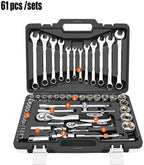 82 pcs Ratchet Torque Wrench key Combination Auto Repair Hand Tools for Car Kit a set of keys spanners