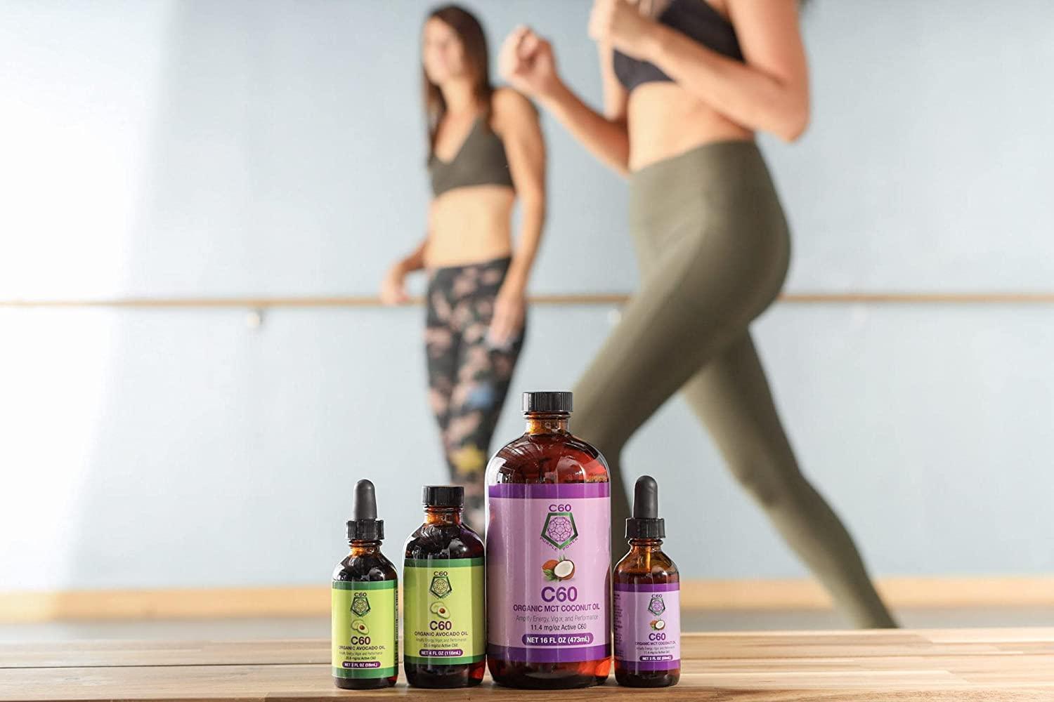 C60 Purple Power Organic MCT Coconut Oil, 16 Fl Oz Organic Cold-Pressed Coconut Oil, 99.99% Pure c60 Carbon Fullerenes, Lift the Oxidative Burden at the Cellular Level, Optimize Mitochondrial Function