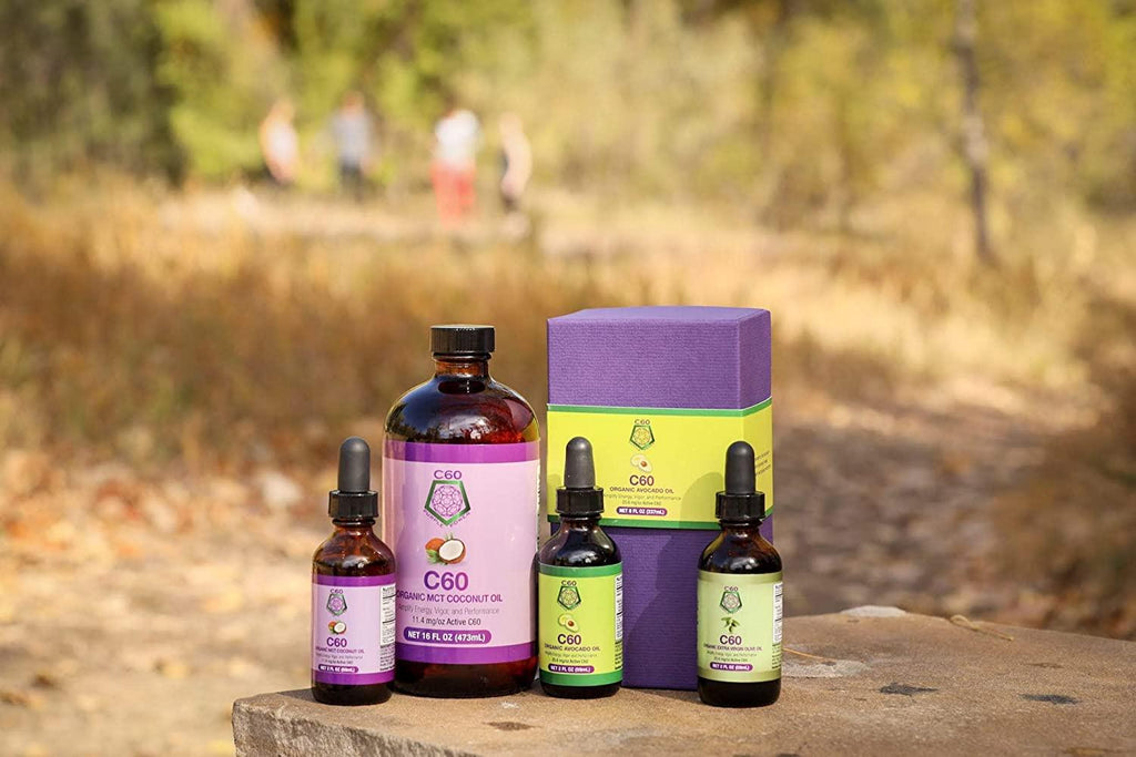 C60 Purple Power Organic MCT Coconut Oil, 16 Fl Oz Organic Cold-Pressed Coconut Oil, 99.99% Pure c60 Carbon Fullerenes, Lift the Oxidative Burden at the Cellular Level, Optimize Mitochondrial Function