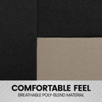 BDK PolyPro Car Seat Covers Full Set in Sand Beige on Black – Front and Rear Split Bench Seat Covers for Cars, Easy to Install Car Seat Cover Set, Car Accessories for Auto Trucks Van SUV (Light Beige)