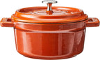 Staub Cast Iron 0.25-qt Mini Round Cocotte - Burnt Orange, Made in France