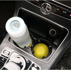 2 Pack Car Cup Holder Coasters, 2.75 Inch Non-Slip PVC Insert Cup Coaster, Anti-Scratch Auto Cup Mats for Women Men, Vehicle Interior Accessories Universal for Car, SUV, Truck (D Yellow/2PCS)