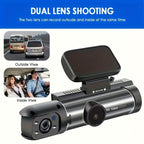 64GB Card,Dash Cam For Cars,1080P Dual Camera, Front Inside,3.16 Inch IPS Screen,G Sensor High Definition Night Vision Loop Record,Wide Angle