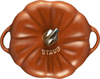 STAUB Ceramic Pumpkin Dish, .75 Qt, 24-oz, Burnt Orange, Oven Safe