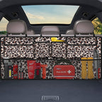 Car Trunk Organizer,Large Capacity Backseat Trunk Organizer(42"*18"),Collapsible Car Storage Bag with 8 Pocekt,Car Organizer for SUV/MPV/Truck - Leopard print