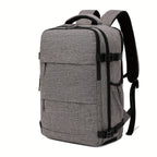 LarCapacity Travel Backpack With Shoe Compartment, Dacron Lightweight Laptop Daypack With Charging Port, Fashion Travel Commuter Bag