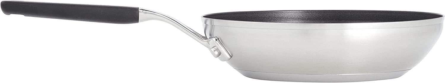 KitchenAid Stainless Steel Nonstick Frying Pan/Skillet, 8 Inch, Brushed Stainless Steel