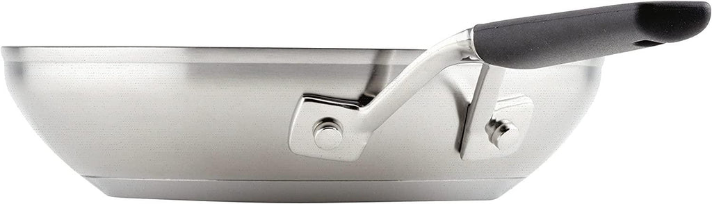 KitchenAid Stainless Steel Nonstick Frying Pan/Skillet, 8 Inch, Brushed Stainless Steel