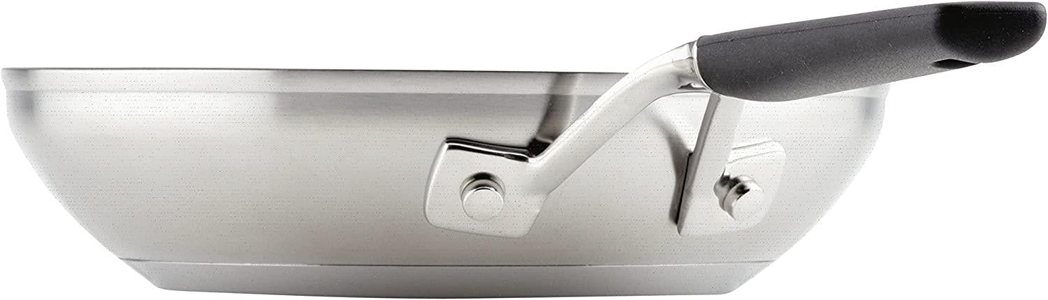 KitchenAid Stainless Steel Nonstick Frying Pan/Skillet, 8 Inch, Brushed Stainless Steel
