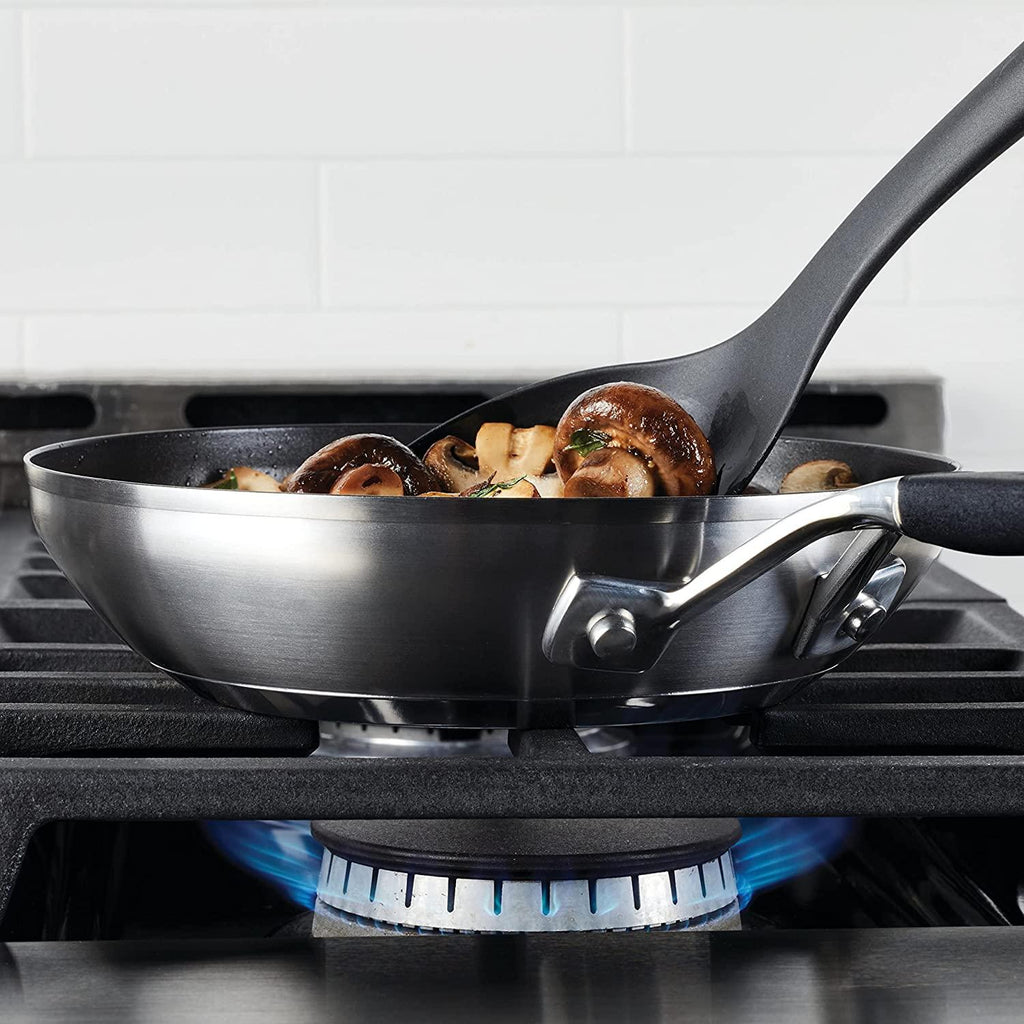 KitchenAid Stainless Steel Nonstick Frying Pans/Skillet Set, 9.5 Inch and 12 Inch, Brushed Stainless Steel