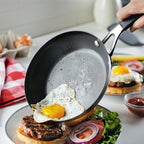 KitchenAid Stainless Steel Nonstick Frying Pans/Skillet Set, 9.5 Inch and 12 Inch, Brushed Stainless Steel