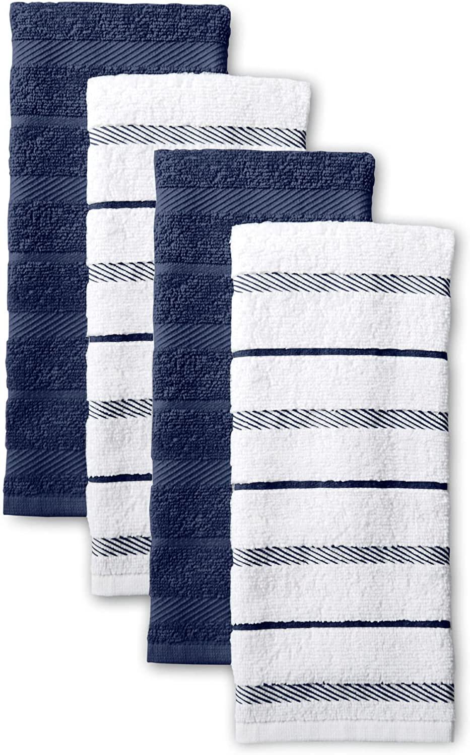 KitchenAid Albany Kitchen Towel Set, Set of 4, Blue Willow