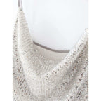shiny sequin cropped tank top