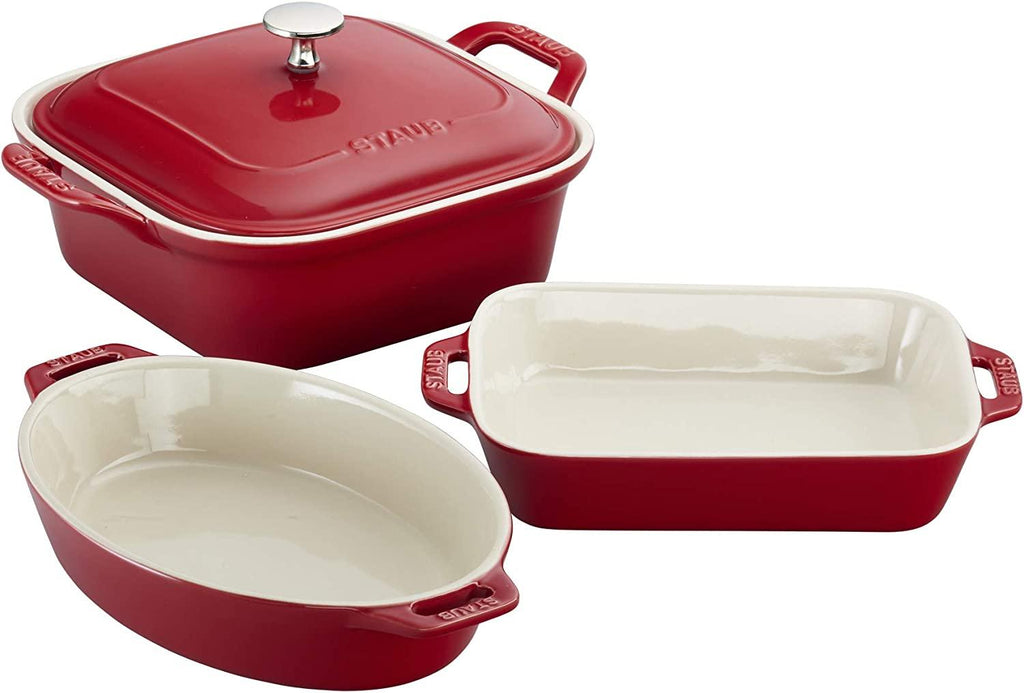 STAUB Ceramics Baking Dish Set, 5 pc, Cherry
